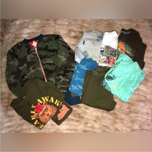 Boys bundle size 5 jacket, tees, pajamas